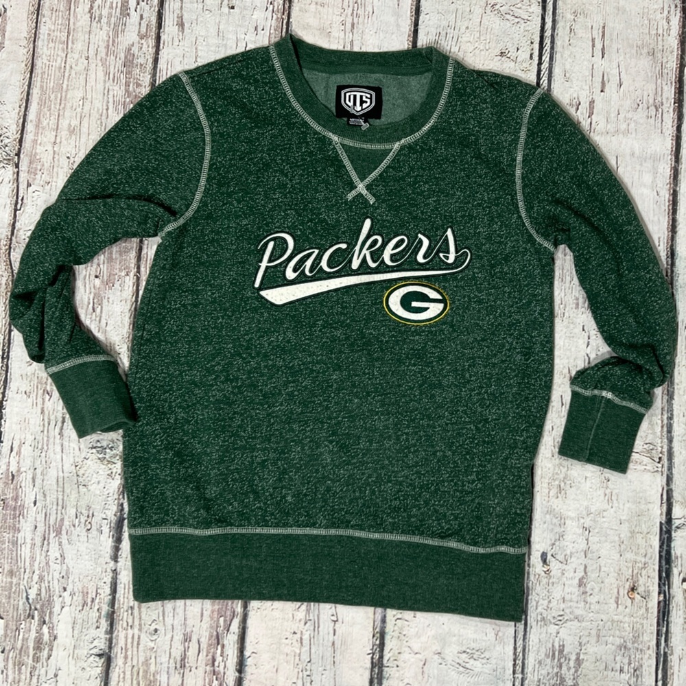 Green Bay Packers Stitched Women's Crewneck Pullover NFL Football Sweatshirt